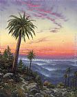 Sunset Canvas Paintings - Desert Sunset